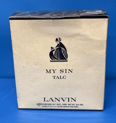 Vintage My Sin Talc Lanvin 3 1/4 Ounces Sealed Box