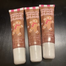 3 Bath Body Works Cinnamon Spice Delight Lip Shine Gloss Balm Lot Set Sealed