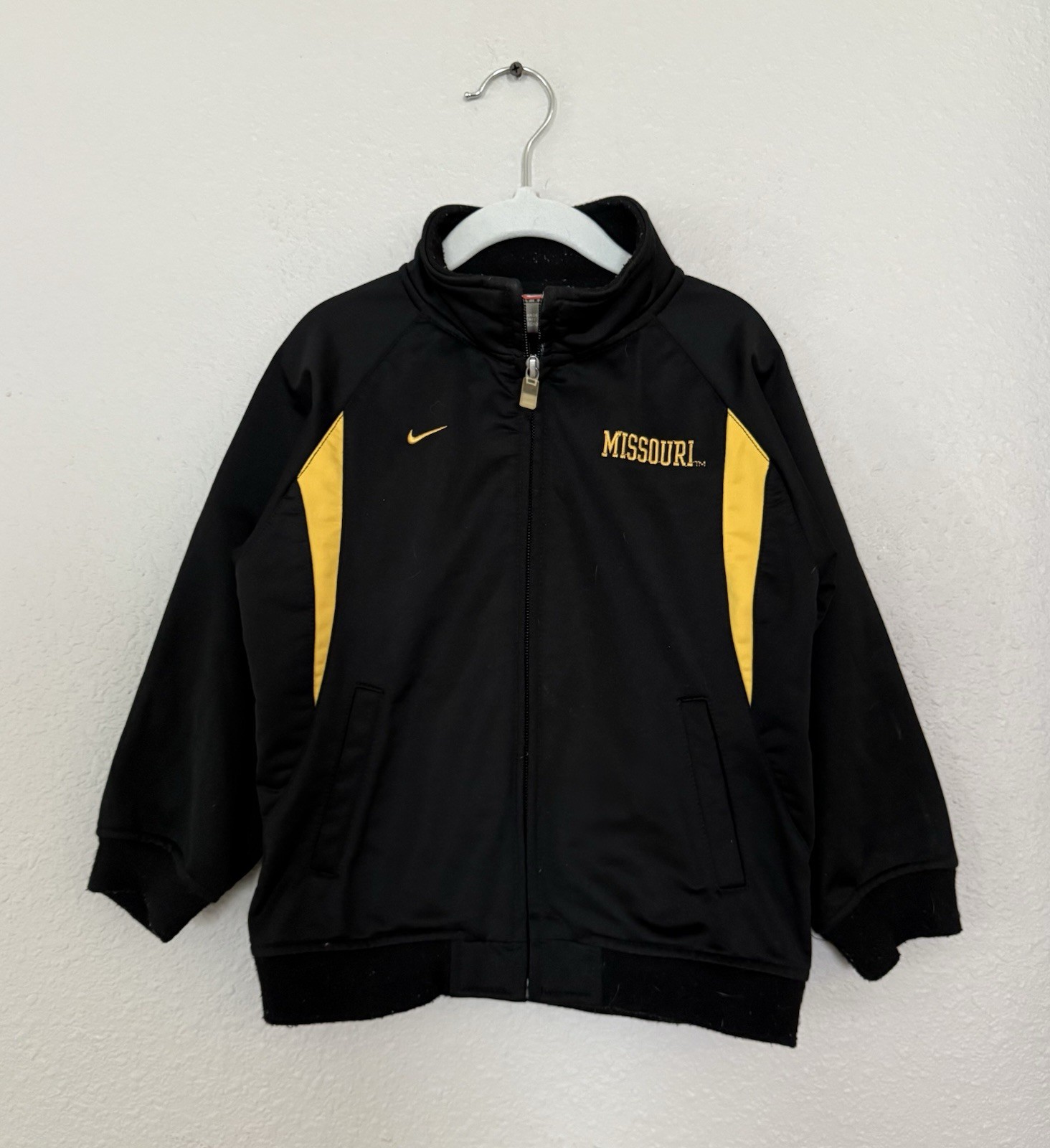 SACAI X NIKE Giacca Nike Missouri Tigers Mizzou bambino bambino 4T zip nera rara NCAA