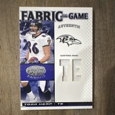 Donruss/Playoff 2007 Leaf Certified Todd Heap Ravens Fabric of the Game FOG-95