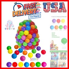 50 100 200 Soft Plastic Ball Pit Balls for Kids, Gift for Baby Toddler Birthd...