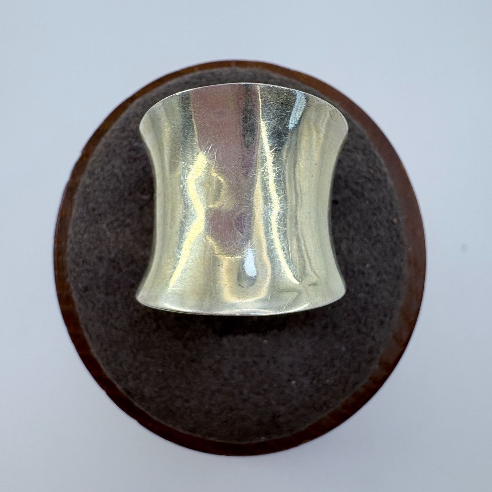 VTG Solid Sterling Silver 925 Concave Saddle Desi… - image 1