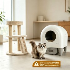 Used Smart Cat Litter Box Auto-Clean 95L Large Capacity with Removable Liner