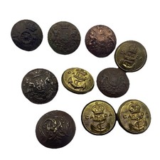 Vintage Military Uniform Button All Ages Original Job Lot vgc buttons 