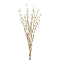 Artplants Deko Kermesbeeren Bund Vilmo, Beeren, Trockenoptik, Beige, 50Cm
