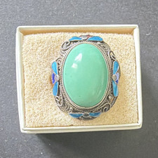 Vintage 925 BJ China Sterling Silver Turquois...