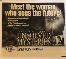 Unsolved Mysteries Tv Series Print Ad Robert Stack Tpa13