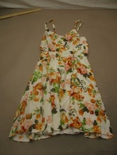 Papermoon Size 14 Girls Floral Back Zip Breathable Cami Short Flare Sundress 391