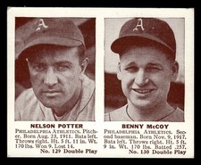 1941 Double Play (R330) Nelson Potter / Benny McCoy #129-130 VG-EX