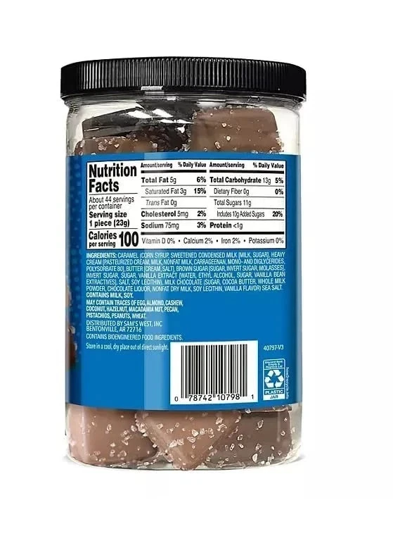 Chocolate ao leite caramelos macios de sal marinho, chaleira cozida com manteiga de verdade, 36 oz - Imagem 3 de 4