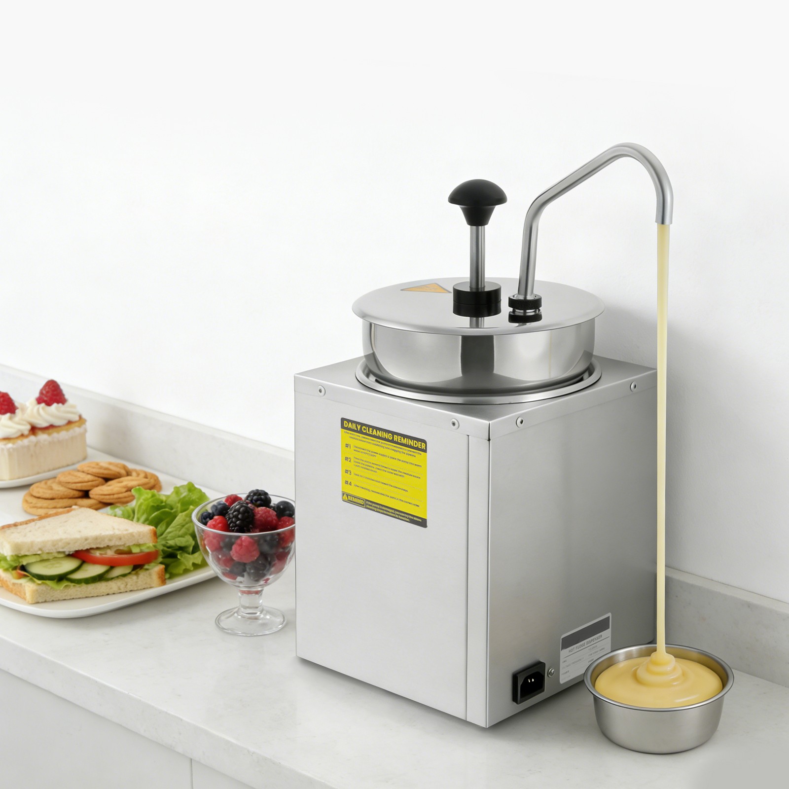 Warmer Dispenser,tabletop Electric Cheese Sauce Warmer Dispe