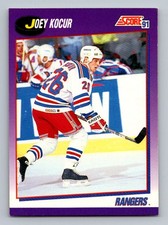 #92 1991-92 Score Joey Kocur New York Rangers