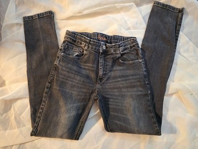 Mini Boden Kids Size 13Y Women's 26'' Charcoal Gray Slim Skinny Adjustable Jeans