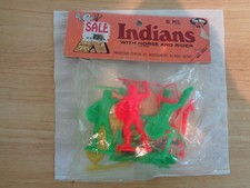2 TIM MEE TOYS BAG SET Vintage Swts Cowoys Indians Original ags Ca. 70's