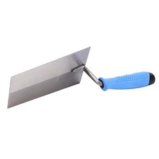 Finishing Trowel Stainless Steel Flat Trowel Rubber Handle Hand Cement Soft Clay