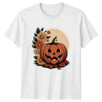 Jack O Laterne Blumen Halloween T-Shirt Herbst Herbst Blätter Geschenk für Ihn Sie