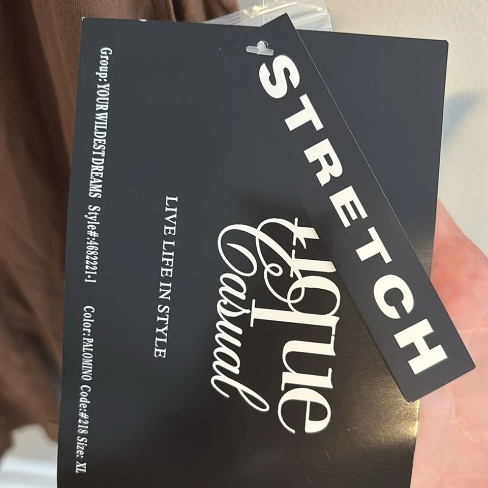 Onque casuals Brown Wide-Leg Pants with Button Detail nwt size xl - Image 3 of 4