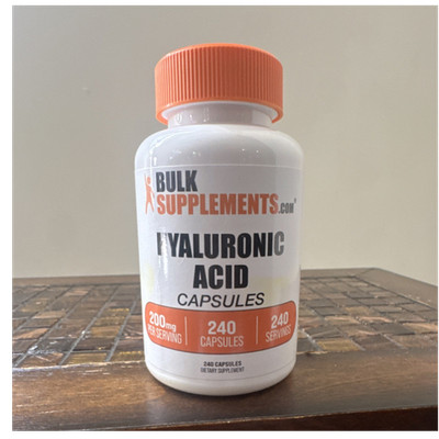 Bulk Supplements Hyaluronic Acid 200mg Dairy-Free Gluten-Free 240 Capsules