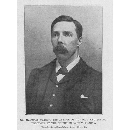 MR MALCOLM WATSON Playwright and Critic - Antique Print 1900