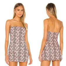 Revolver superdown Macey Mini Dress Pink Snakeskin print Party Sz S NWT