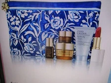 ESTEE LAUDER 2025 6 Pc Gift Set Bonus Bag Set Night Repair Lipstick Revitalize