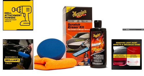 Clear Coat Safe Car Scratch Repair Kit with Microfiber Towel & Drill Attachment - Bild 2 von 12