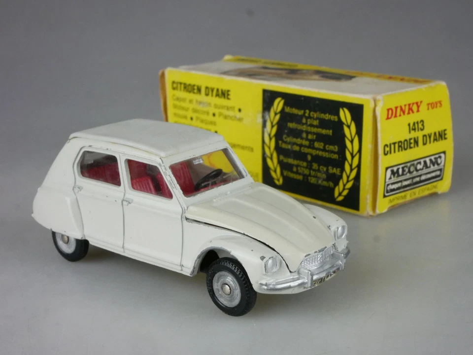 Dinky Toys France 1413 Citroen Dyane vintage 1968 Meccano + Box 132696 - Bild 3 von 4