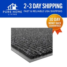 109 Brush Step 3' x 5' Heavy Duty Indoor/Outdoor Mat - Slip-Resistant Charcoal