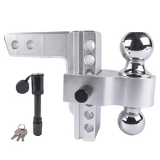 New AdjNewtable Trailer Hitch Fit 2" inch Receiver, Aluminum Rapid Hitch 6" Dro