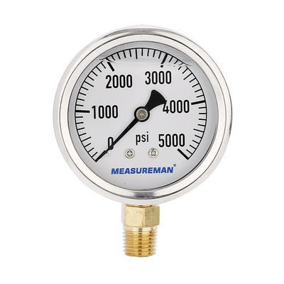 #ad #ad 2 1 2quot; Dial Glycerin Filled Plumbing Pressure Gauge 0 5000psi 1 4quot; NPT $17.66
