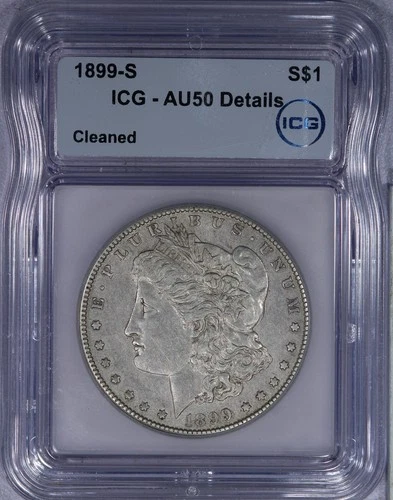 1899-S Morgan Dollar $1 ICG AU50 Details
