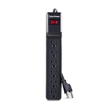CyberPower CSB6012 Essential Surge Protector 1200J 125V 6 Outlet 12ft Cord Black