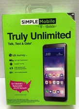 SIMPLE Mobile LG Journey Prepaid Cell Phone, 4G LTE, 16GB, Black, Network Locked