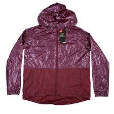 Under Armour Women's Small UA Storm Metallic Woven FZ Hooded Jacket Purple - NWT