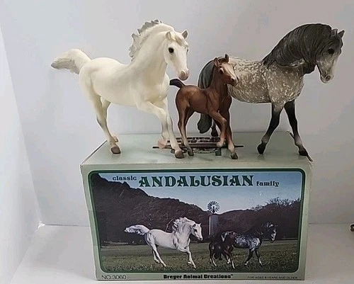 Vintage Breyer Horse Classic Andalusian Family Set #3060 In Original Box