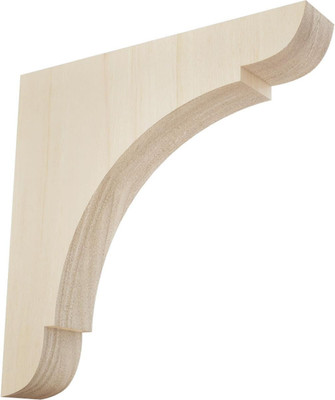 BKTW01X10X10OLRW Large Olympic Wood Wood Brackets, 1 3/4''W X 10''D X 10''H , Rubbe