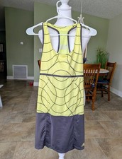 Rare New Balance Tennis Pickleball Dress Gray & Yellow. Medium