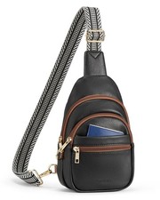 Anti Theft Small Sling Bag for Women and Men RFID Leather Crossbody Bags Fann...