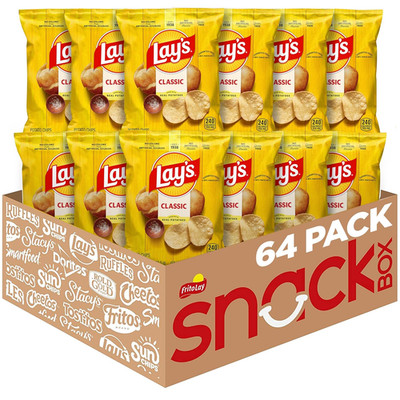 Lay'S Potato Chips, Classic, 1.5 Ounce (Pack of 64)