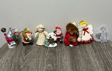 Vintage Christmas Ornaments/Figures- Various Materials and Time Periods Lot of 8