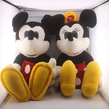 Disney Parks Mickey and Minnie Mouse Plush Doll Set Disneyland World vintage