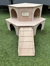 New large 2 Storey Version Of My double entrance corner guinea pig shelter