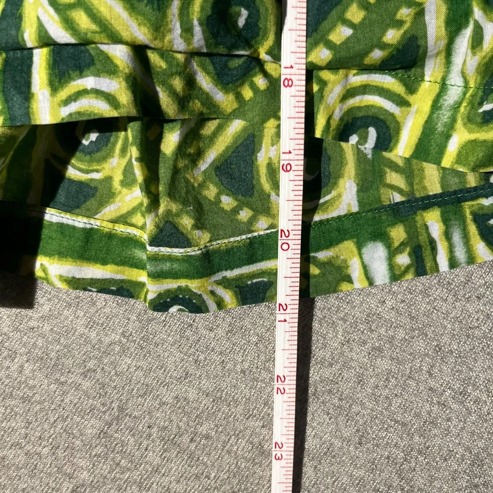 Falda corta Vanessa Virginia Anthropologie para mujer talla 6 verde geométrica Foto 4 de 4