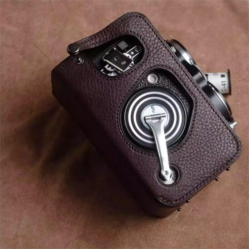 Rolleiflex 3.5f2.8f Handmade Genuine Leather Half Camera Case Bag Cover - Picture 13 of 19