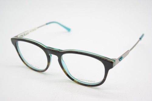 Brille Armani EA 9788 Braun Blau Silber Oval Brillengestell eyeglasses Neu - Picture 3 of 6