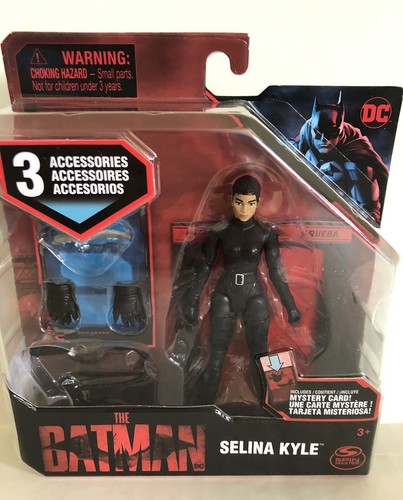DC The Batman Movie Batman & Selina Kyle 4" action figure accessori carte nuove con scatola - Foto 6 di 8