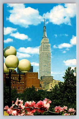 Empire State Building Has 73 Elevators New York City Vintage Unposted Postcard
