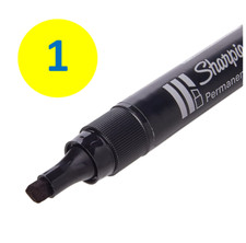 Sharpie W10 Permanent Chisel Tip Black Markers (THICK)