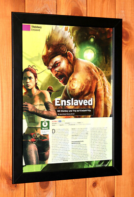 Enslaved Odyssey to the West PS3 Xbox 360 Small Promo Poster Ad Page Framed.
