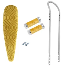 20" OG LOWRIDER GOLD VELOUR BANANA SEAT W/SISSY BAR & GRIPS FOR 20" BIKE